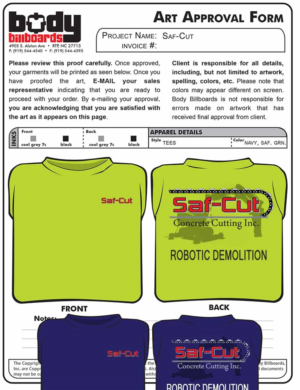 T-shirt Design by 7nights for Saf-Cut Concrete Cutting Inc. | Design #7426141