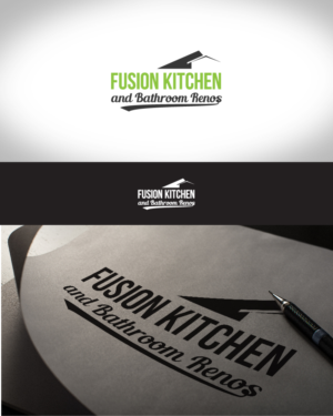 Logo Design by uniquetarget for Fusion Kitchen and Bathroom Renos | Design: #7488458