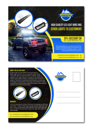 Postcard Design by debdesign for Performance LED's | Design: #7427932