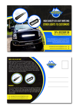 Postcard Design by debdesign for Performance LED's | Design: #7427933