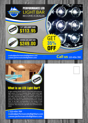 Postcard Design by creative.bugs for Performance LED's | Design: #7408069