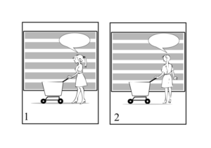An illustration showing scenarios of foreigners showing bewilderment at a Japanese supermarket | Illustration Design by dv