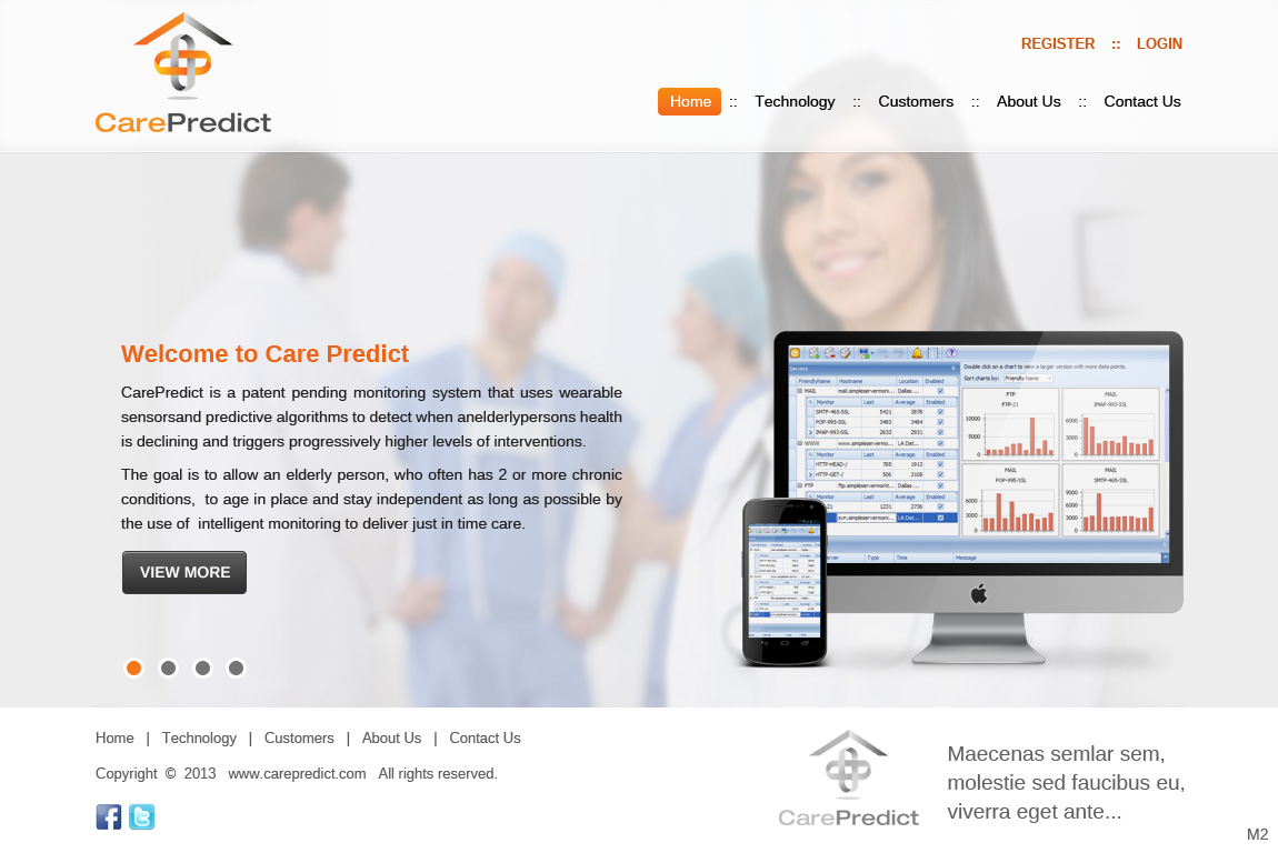 Wordpress Design by pb for CarePredict, Inc. | Design #1870014