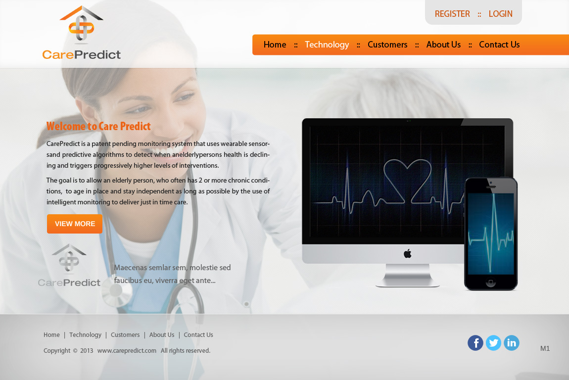 Wordpress Design by pb for CarePredict, Inc. | Design #1873185
