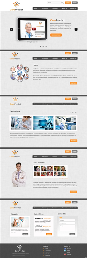 Website for a health information tech company