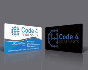 Business Card Design by Lanka Ama for Code 4 Forensics | Design: #7470038