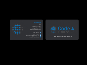 Visitenkarten-Design von Creations Box 2015 für Code 4 Forensics | Design: #7475159