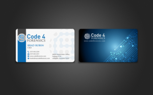 Business Card Design by chandrayaan.creative for Code 4 Forensics | Design: #7488269