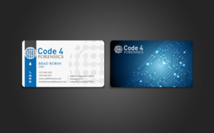 Business Card Design by chandrayaan.creative for Code 4 Forensics | Design: #7488270