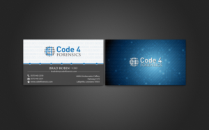 Business Card Design by chandrayaan.creative for Code 4 Forensics | Design: #7488286