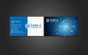 Business Card Design by chandrayaan.creative for Code 4 Forensics | Design: #7488289