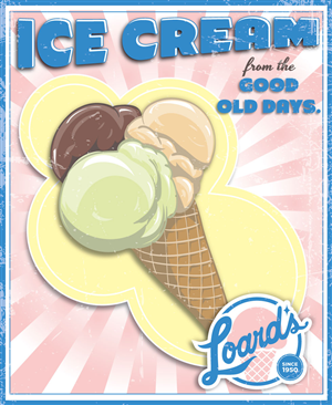 Poster Design Project for an Old-fashioned Ice Cream Parlor | Diseño de Póster por Oct-O-Ray Design