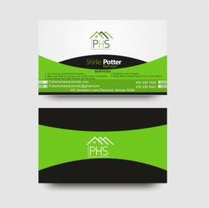 Business Card Design by Wyt for Potter Home Solutions, LLC | Design: #7488668