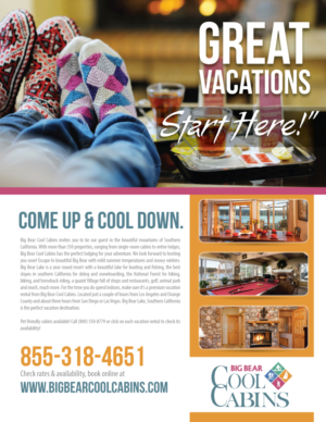 Advertisement Design by JCR for Big Bear Cool Cabins | Design: #7455051
