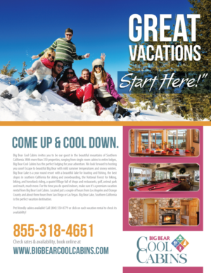 Advertisement Design by JCR for Big Bear Cool Cabins | Design: #7455052