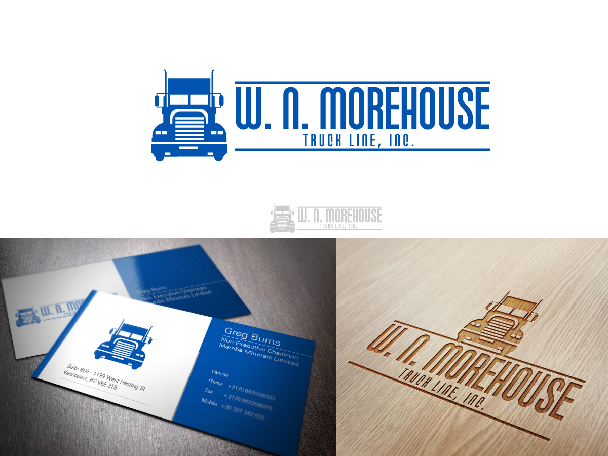 Logo Design by the.x for W N Morehouse Truck Line, Inc. | Design: #1874948