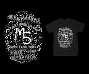 Farm t-shirt design with our brand plus hand-drawn extras! | Diseño de Camiseta por eikwox