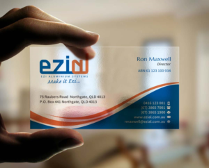 Diseño de Tarjeta de Presentación por INDIAN_Ashok para Ezi Aluminium Systems Pty Ltd  | Diseño: #7432268