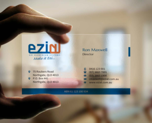 Business Card Design by INDIAN_Ashok for Ezi Aluminium Systems Pty Ltd  | Design: #7432296