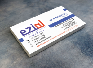 Business Card Design by Lanka Ama for Ezi Aluminium Systems Pty Ltd  | Design: #7433720