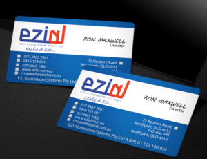 Business Card Design by Lanka Ama for Ezi Aluminium Systems Pty Ltd  | Design: #7433721