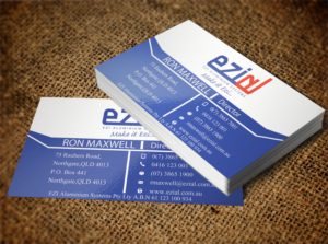 Business Card Design by Lanka Ama for Ezi Aluminium Systems Pty Ltd  | Design: #7433724