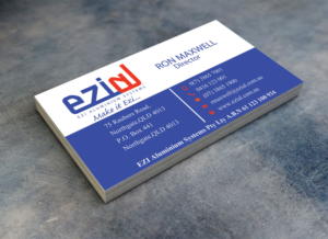 Business Card Design by Lanka Ama for Ezi Aluminium Systems Pty Ltd  | Design: #7433725