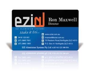 Business Card Design by Lanka Ama for Ezi Aluminium Systems Pty Ltd  | Design: #7433733