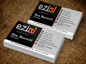 Business Card Design by Lanka Ama for Ezi Aluminium Systems Pty Ltd  | Design: #7433734