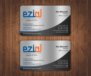 Diseño de Tarjeta de Presentación por Stylez Designz para Ezi Aluminium Systems Pty Ltd  | Diseño: #7566812