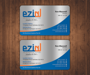 Diseño de Tarjeta de Presentación por Stylez Designz para Ezi Aluminium Systems Pty Ltd  | Diseño: #7566862