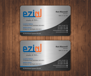 Diseño de Tarjeta de Presentación por Stylez Designz para Ezi Aluminium Systems Pty Ltd  | Diseño: #7582804