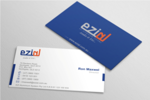 Visitenkarten-Design von yulioantoni's für Ezi Aluminium Systems Pty Ltd  | Design: #7508589