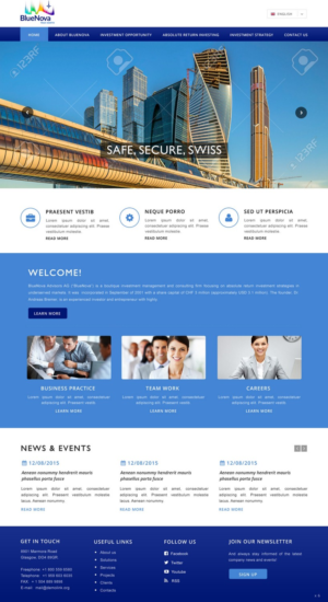 Web Design by pb for Blue Nova Advisors AG | Design: #7443233