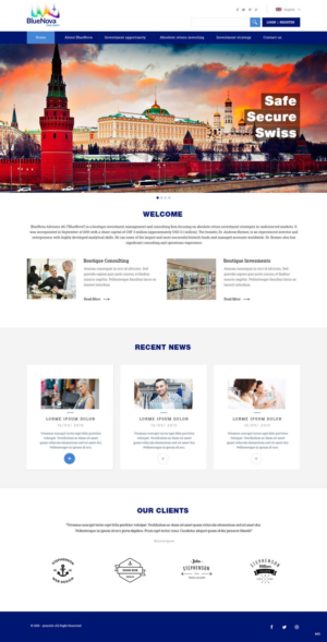 Web Design by pb for Blue Nova Advisors AG | Design: #7443234