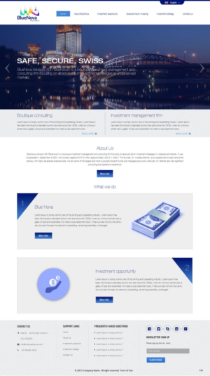 Web Design by pb for Blue Nova Advisors AG | Design: #7444793