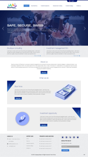 Web Design by pb for Blue Nova Advisors AG | Design: #7444794