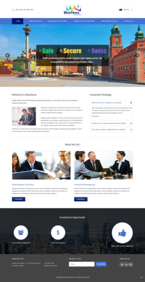 Web Design by pb for Blue Nova Advisors AG | Design: #7444795