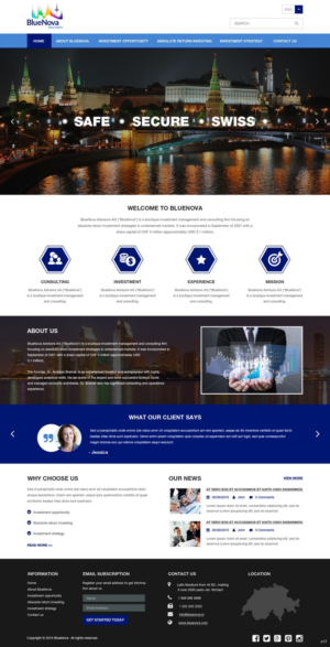 Web Design by pb for Blue Nova Advisors AG | Design: #7444796