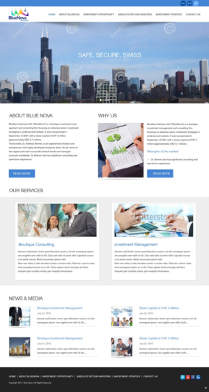 Web Design by pb for Blue Nova Advisors AG | Design: #7455291