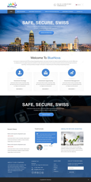 Web Design by pb for Blue Nova Advisors AG | Design: #7455292