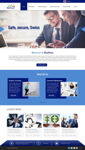 Web Design by pb for Blue Nova Advisors AG | Design: #7455293