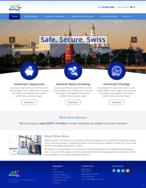Web Design by pb for Blue Nova Advisors AG | Design: #7455294