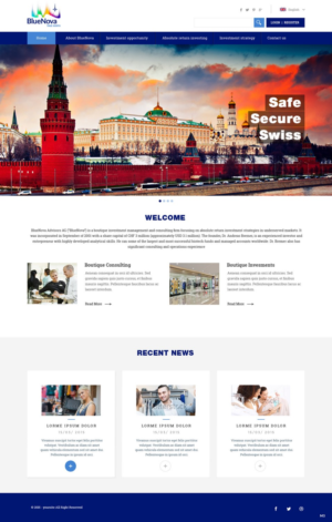 Web Design by pb for Blue Nova Advisors AG | Design: #7460613