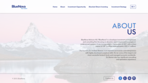 Web Design by dii for Blue Nova Advisors AG | Design: #7488826