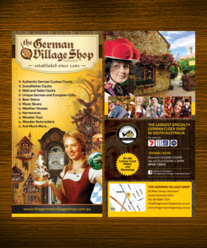 Famous Specialty German Clock and European Gift store, located in Australia’s Oldest Surviving Germa | Flyer-Design von nadhisa87