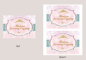 Kids Party Invitation Design - Princess Theme | Invitation Design by maricreatives