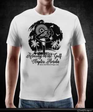 GulfShore Yoga T-shirt Design | T-shirt Design by gekgrfx