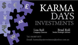 Business Card Design by Amy Dawson - Design for Karma Daya Investments | Design #1877330