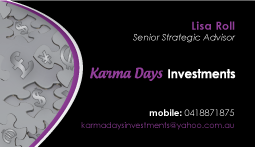 Visitenkarten-Design von Margaret Kerdock für Karma Daya Investments | Design #1878939